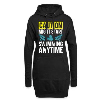 Natation Sports nautiques Piscine Nageurs - Sweat-shirt à capuche long Femme - noir - Devant