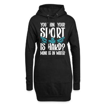 Natation Sports nautiques Piscine Nageurs - Sweat-shirt à capuche long Femme - noir - Devant