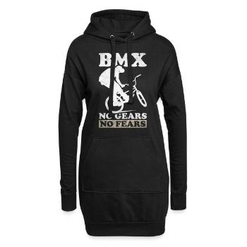 BMX Freestyle Biker Bike Fahrrad BMX Fahrer - Hoodie-Kleid - Schwarz - Vorne