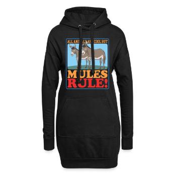 Maultier Maulesel Muli Maultiere Mulis Geschenk - Hoodie-Kleid - Schwarz - Vorne