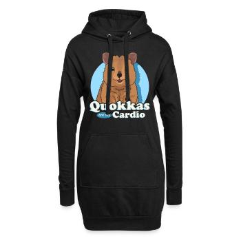 Quokka Kurzschwanzkänguru Quokkas Geschenk - Hoodie-Kleid - Schwarz - Vorne