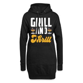 Grillades Barbecue Grillades de fête Barbecue professionnel - Sweat-shirt à capuche long Femme - noir - Devant