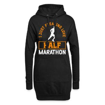 Demi-marathon Cadeau pour coureur de semi-marathon - Sweat-shirt à capuche long Femme - noir - Devant