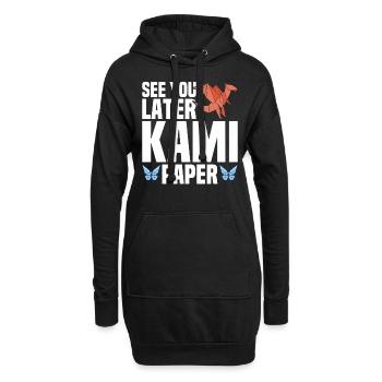 Origami Master Papier Falten Papierkranich Japan - Hoodie-Kleid - Schwarz - Vorne