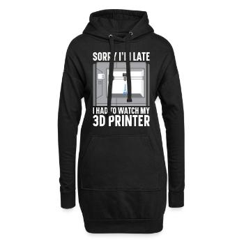 Filament d’imprimante 3D Impression 3D Impression 3D Imprimante 3D - Sweat-shirt à capuche long Femme - noir - Devant