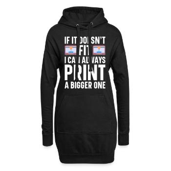 Filament d’imprimante 3D Impression 3D Impression 3D Imprimante 3D - Sweat-shirt à capuche long Femme - noir - Devant