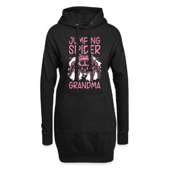 Springspinne Oma Springspinnen Geschenk - Hoodie-Kleid - Schwarz - Vorne