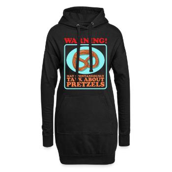 Brezel Brezeln Brezelliebhaber Geschenk - Hoodie-Kleid - Schwarz - Vorne