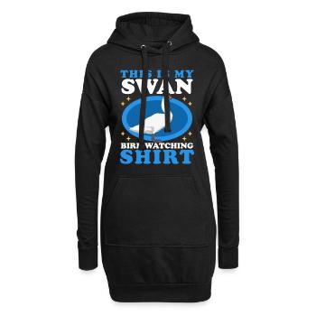 Schwan Schwanenliebhaber Schwäne Geschenk - Hoodie-Kleid - Schwarz - Vorne