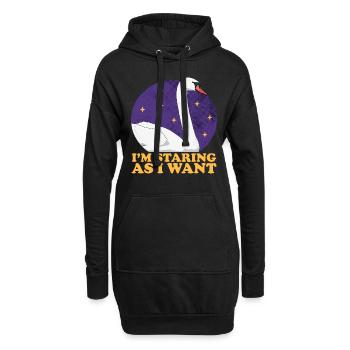 Schwan Schwanenliebhaber Schwäne Geschenk - Hoodie-Kleid - Schwarz - Vorne