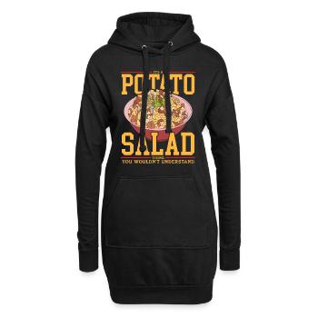 Kartoffelsalat Erdäpfelsalat Geschenk - Hoodie-Kleid - Schwarz - Vorne