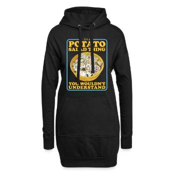 Kartoffelsalat Härdöpfelsalat Geschenk - Hoodie-Kleid - Schwarz - Vorne