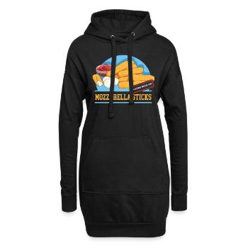 Mozzarella Sticks Käseliebhaber Geschenk - Hoodie-Kleid - Schwarz - Vorne