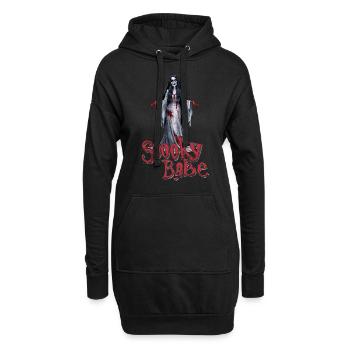 Spooky Babe Retro Bloody Costume d’horreur pour femmes - Sweat-shirt à capuche long Femme - noir - Devant