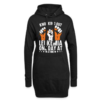 Leukämie Bewusstsein Blutkrebs Bekämpfung - Hoodie-Kleid - Schwarz - Vorne
