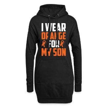 Leukämie Bewusstsein Blutkrebs Bekämpfung - Hoodie-Kleid - Schwarz - Vorne