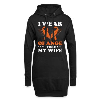 schwLeukämie Bewusstsein Blutkrebs Bekämpfung - Hoodie-Kleid - Schwarz - Vorne