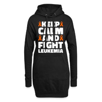 Leukämie Bewusstsein Blutkrebs Bekämpfung - Hoodie-Kleid - Schwarz - Vorne
