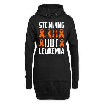 Leukämie Bewusstsein Blutkrebs Bekämpfung - Hoodie-Kleid - Schwarz - Vorne
