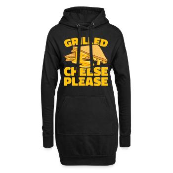 Grilled Cheese Grilled Cheese Foodie Cheese Sandwich - Sweat-shirt à capuche long Femme - noir - Devant