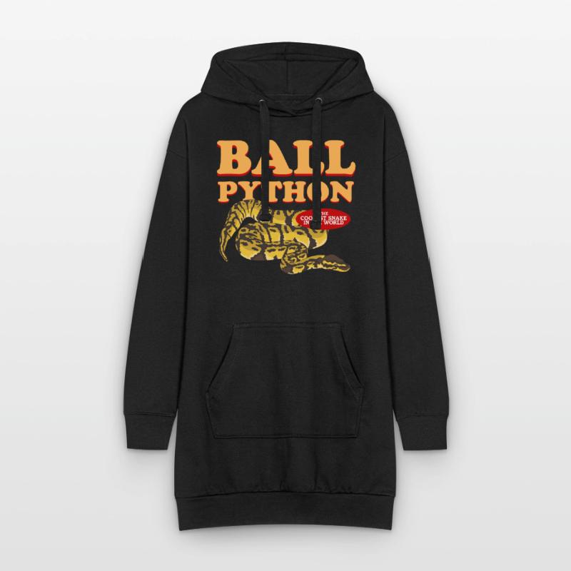 Königspython Python Schlangen Geschenk Hoodie-Kleid