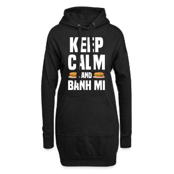 Banh Mi Sandwich Cuisine de rue vietnamienne - Sweat-shirt à capuche long Femme - noir - Devant