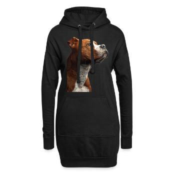 Terrier américain Staffordshire - Sweat-shirt à capuche long Femme - noir - Devant