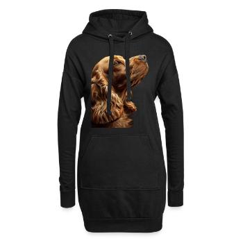 Cocker Spaniel - Sweat-shirt à capuche long Femme - noir - Devant