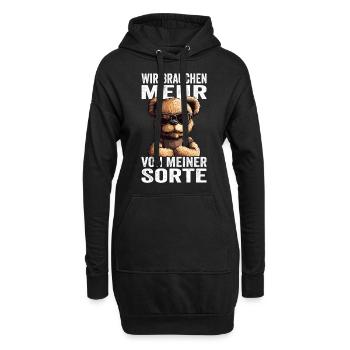 Wir brauchen mehr von meiner Sorte - Hoodie-Kleid - Schwarz - Vorne