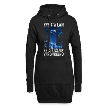 Pas de wifi Meilleure connexion Plein air Nature Randonnée - Sweat-shirt à capuche long Femme - noir - Devant