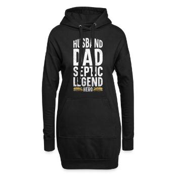Technicien de fosse septique Installateur de système d’égout - Sweat-shirt à capuche long Femme - noir - Devant
