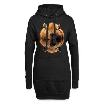 Wasserschwein - Hoodie-Kleid - Schwarz - Vorne