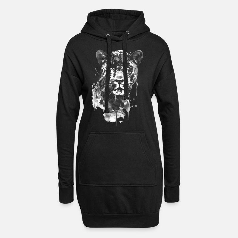 Panther - Hoodie-Kleid - Schwarz