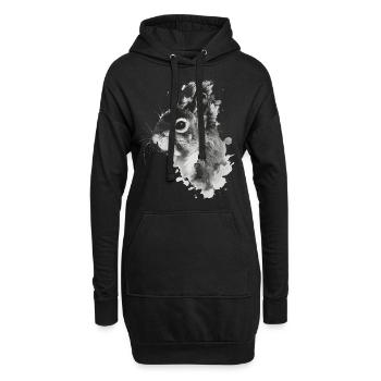 Squirrel - Hoodie Dress - black - Front