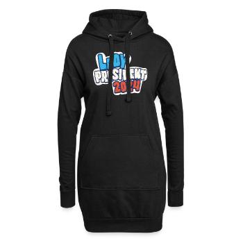 Lady President 2024 : Stand avec Kamala Harris - Sweat-shirt à capuche long Femme - noir - Devant