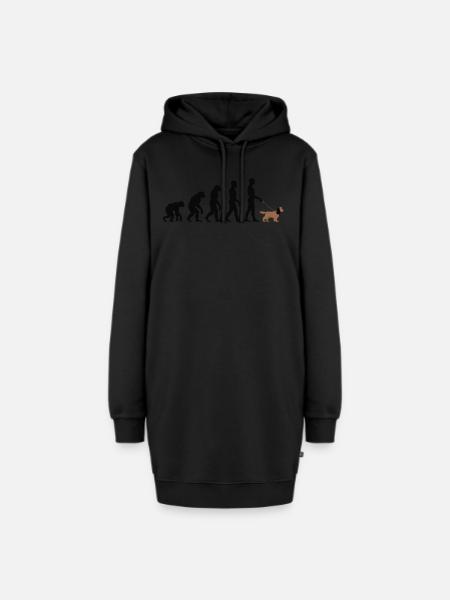 Cocker Spaniel - Hoodie-Kleid - Schwarz