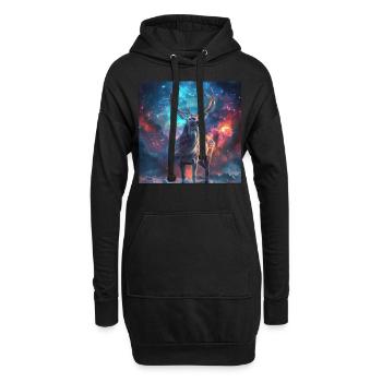 Reh - Hoodie-Kleid - Schwarz - Vorne