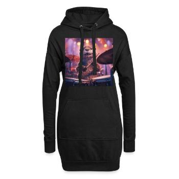 Otter - Hoodie-Kleid - Schwarz - Vorne