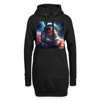 Meerschweinchen - Hoodie-Kleid - Schwarz - Vorne