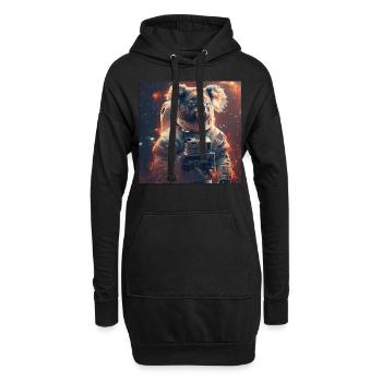 Koala - Hoodie-Kleid - Schwarz - Vorne