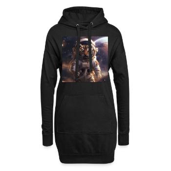 Tigre - Sweat-shirt à capuche long Femme - noir - Devant