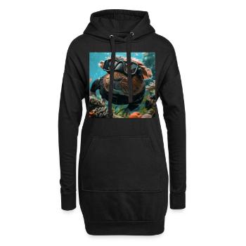 Cobaye - Sweat-shirt à capuche long Femme - noir - Devant