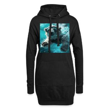 Eisbär - Hoodie-Kleid - Schwarz - Vorne