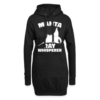 Mantarochen Liebhaber Meerestier Teufelsrochen - Hoodie-Kleid - Schwarz - Vorne