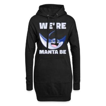 Mantarochen Liebhaber Meerestier Teufelsrochen - Hoodie-Kleid - Schwarz - Vorne