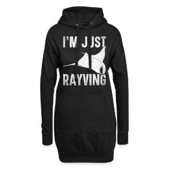 Mantarochen Liebhaber Meerestier Teufelsrochen - Hoodie-Kleid - Schwarz - Vorne
