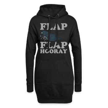 Raie manta Amoureux Créature Mer Diable Raie - Sweat-shirt à capuche long Femme - noir - Devant