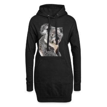 Koala - Hoodie-Kleid - Schwarz - Vorne