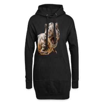 T-Rex - Sweat-shirt à capuche long Femme - noir - Devant