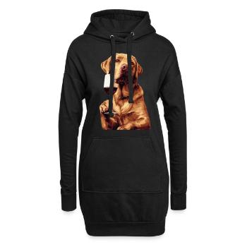 Labrador Retriever - Sweat-shirt à capuche long Femme - noir - Devant